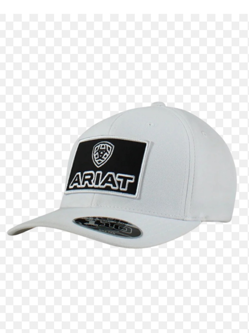 Ariat White Cap with Black Patch